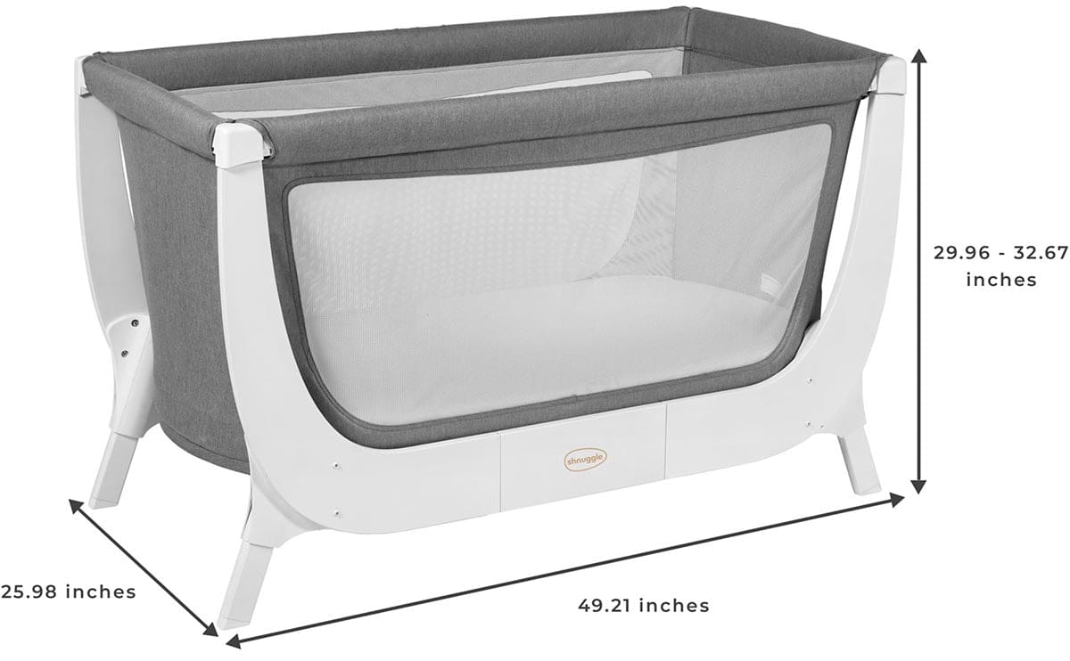 BEABA x Shnuggle Air Complete Sleep System - Grey/White - 780225