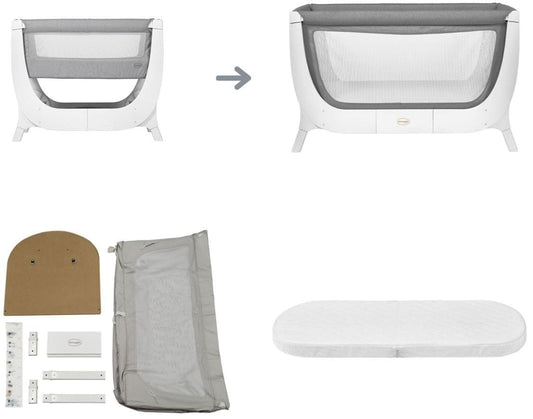 BEABA x Shnuggle Air Complete Sleep System - Grey/White