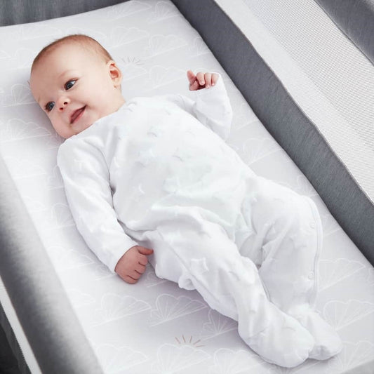 BEABA x Shnuggle Bedside Sleeper Infant Crib Bedding Set - Cloud - 780223