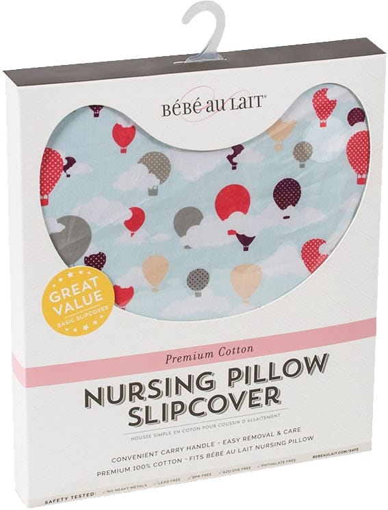 Bebe au Lait Simple Nursing Pillow Cover - Hot Air Balloons - PCLHB