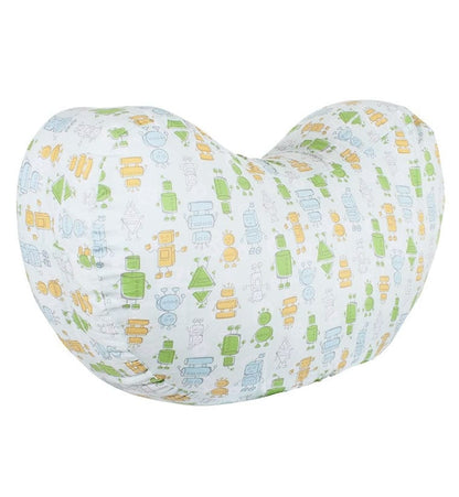 Bebe au Lait Simple Nursing Pillow Cover - Robots - PCLRB
