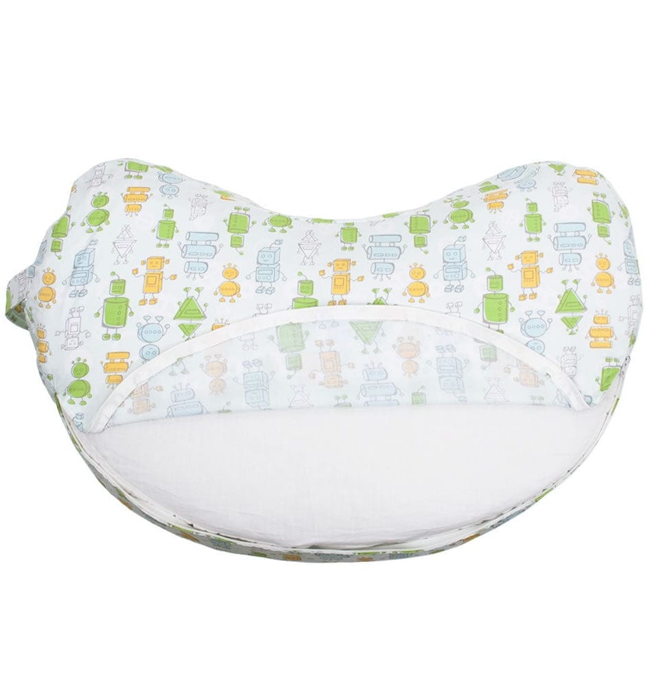 Bebe au Lait Simple Nursing Pillow Cover - Robots - PCLRB