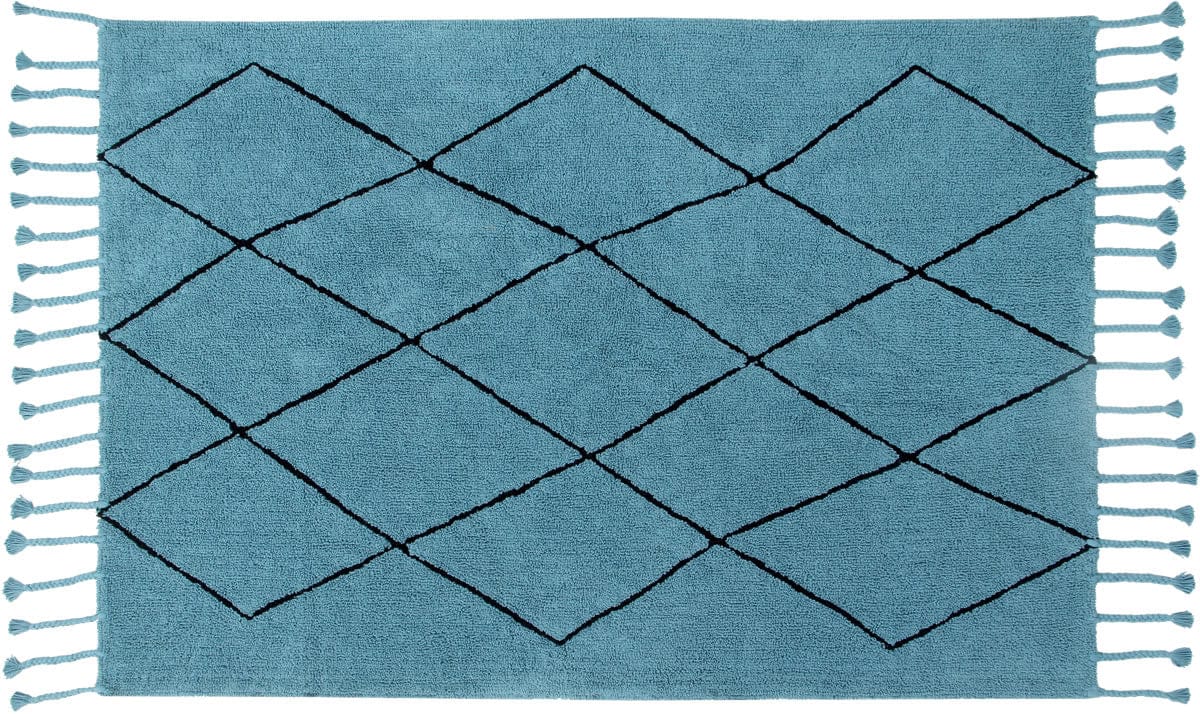 Lorena Canals Bereber Rug - Petroleum (4' 7'' x 6' 7'') - C-BER-PETRO