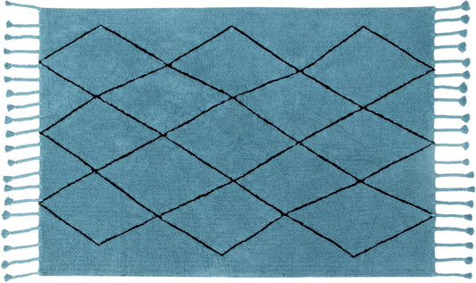 Lorena Canals Bereber Rug - Petroleum (4' 7'' x 6' 7'') - C-BER-PETRO