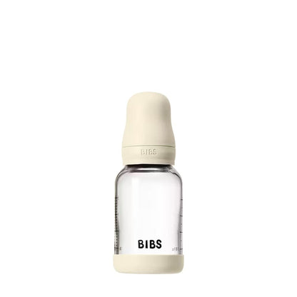 BIBS Baby Glass Bottle Set 4oz Latex, Slow Flow - Ivory - 5019216