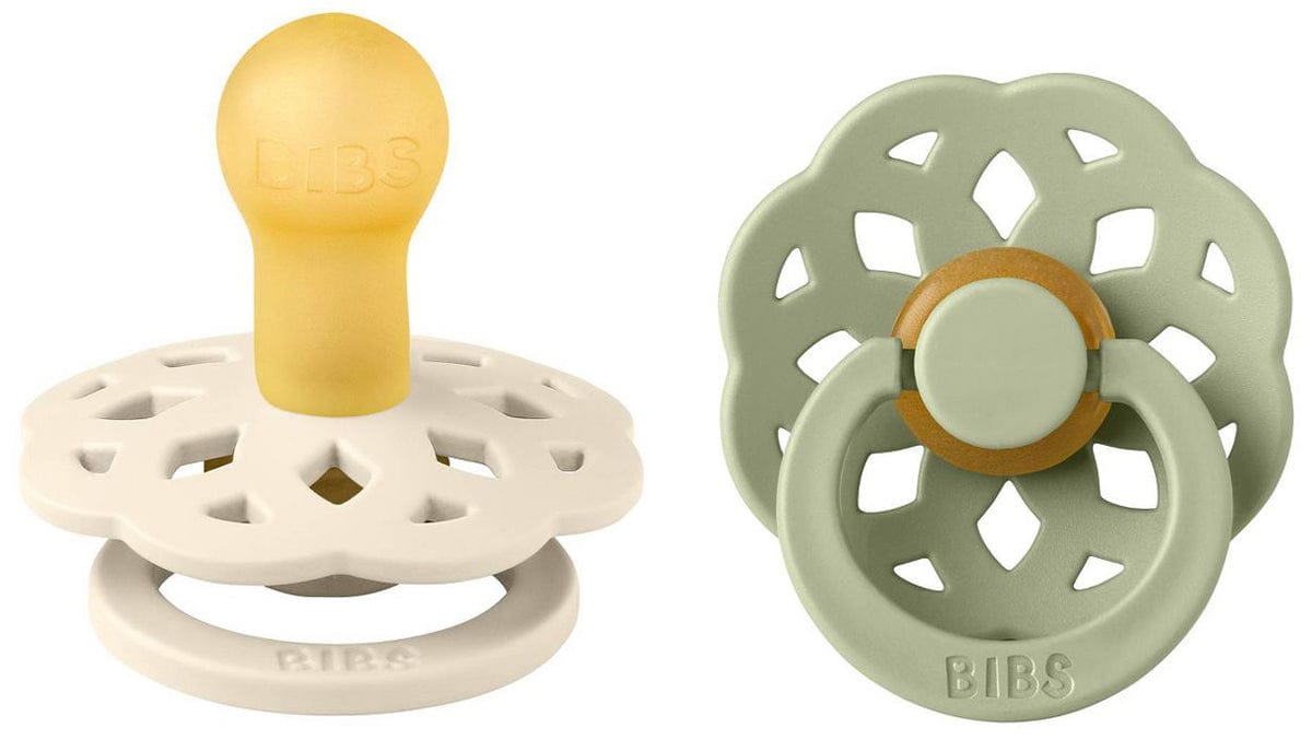 BIBS Boheme Pacifier, 2 Pack - Ivory/Sage - Size 1 (0-6 m) - 230101