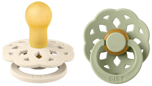 BIBS Boheme Pacifier, 2 Pack - Ivory/Sage - Size 1 (0-6 m) - 230101