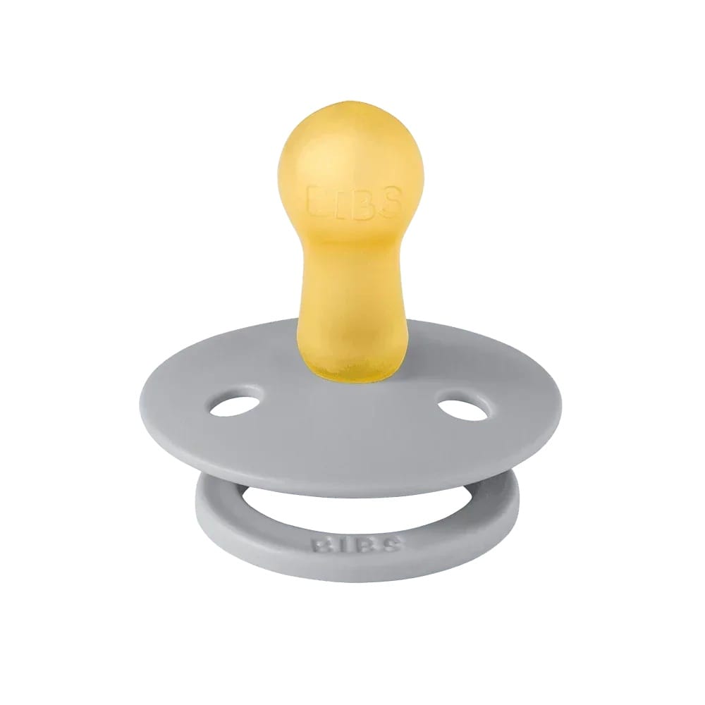 BIBS Colour 2-Pack Natural Rubber Latex Pacifiers, Size 1 - Cloud/Cloud