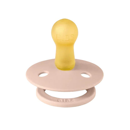 BIBS Colour 2-Pack Natural Rubber Latex Pacifiers, Size 2 - Blush/Blush