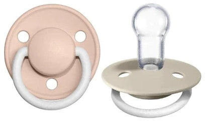 BIBS De Lux GLOW Silicone Pacifier, 2 Pack - Blush/Vanilla - One Size (0-3 years) - 150216