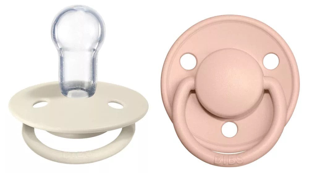 BIBS De Lux Silicone Pacifier, 2 Pack - Ivory/Blush - One Size (0-3 years) - 150215