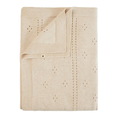 BIBS Knitted Blanket, Pointelle - Ivory - 9416216