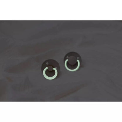 BIBS Original Colour GLOW Pacifier, 2 Pack - Blush/Vanilla - Size 2 (6+ m) - 120243