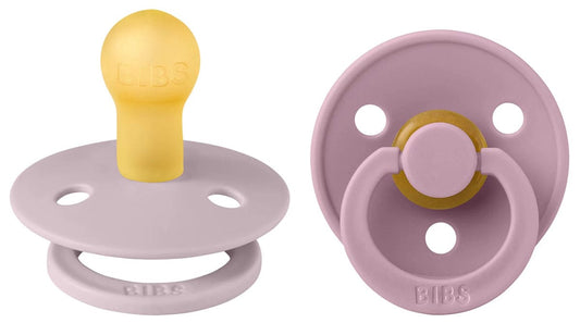 BIBS Original Colour Pacifier, 2 Pack - Dusky Lilac/Heather - Size 2 (6+ m) - 120263