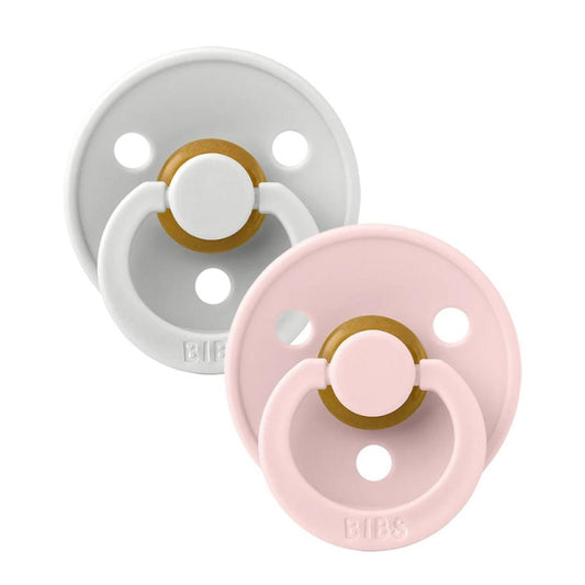 BIBS Original Colour Pacifier, 2 Pack - Haze/Blossom - Size 1 (0+ m) - 110279