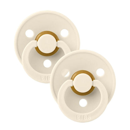 BIBS Original Colour Pacifier, 2 Pack - Ivory/Ivory - Size 1 (0+ m) - 110366