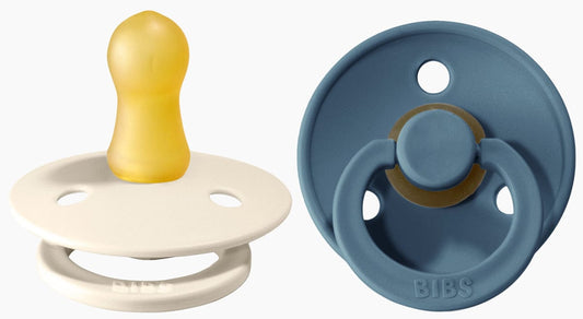 BIBS Original Colour Pacifier, 2 Pack - Ivory/Petrol - Size 2 (6+ m) - 120367