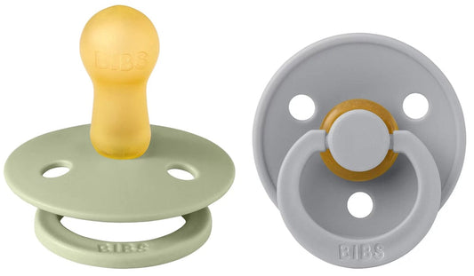 BIBS Original Colour Pacifier, 2 Pack - Sage/Cloud - Size 2 (6+ m) - 120262