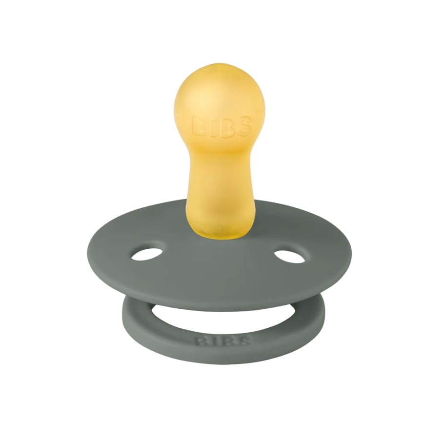 BIBS Original Colour Pacifier, 2 Pack - Vanilla/Pine - Size 1 (0+ m) - 110431