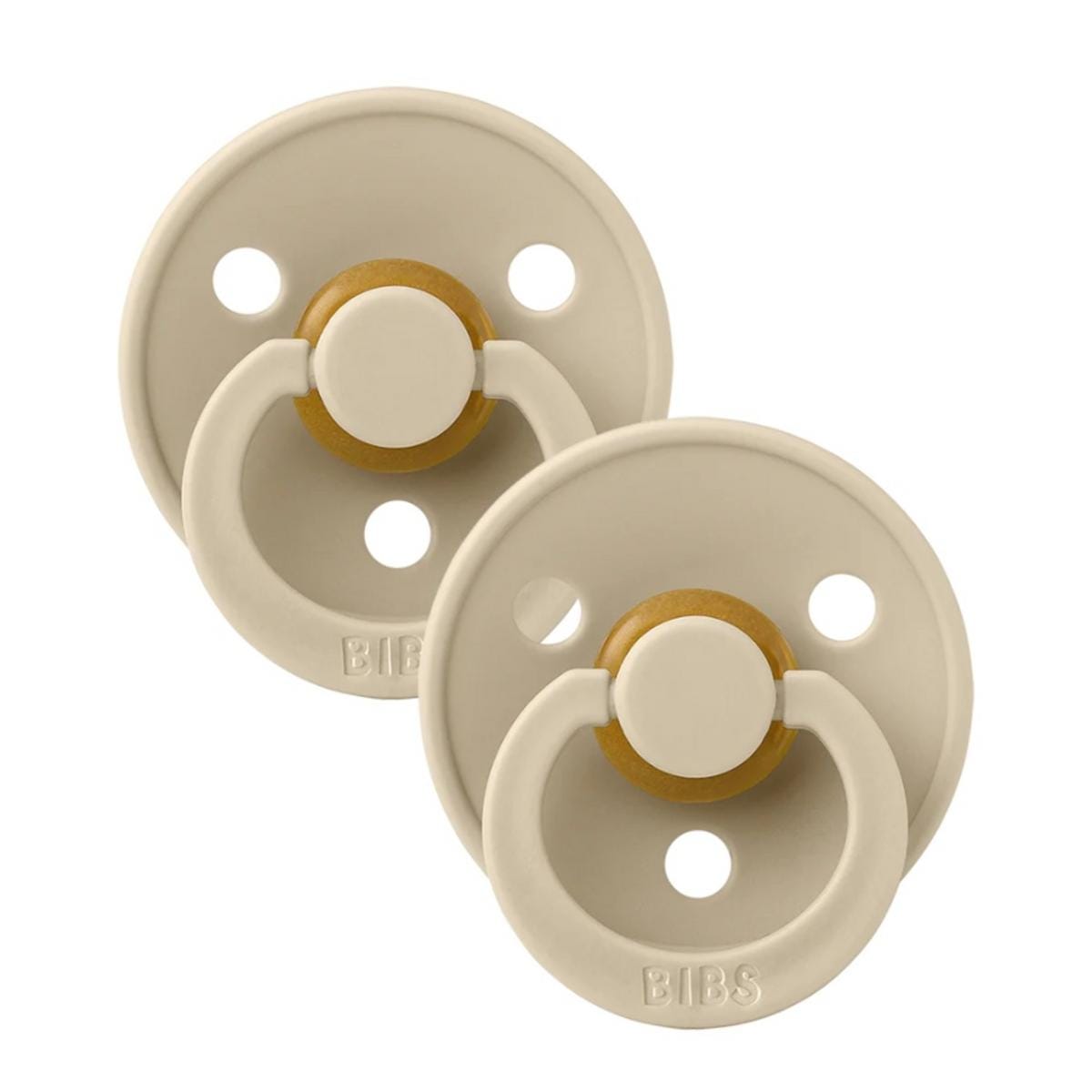 BIBS Original Colour Pacifier, 2 Pack - Vanilla/Vanilla - Size 1 (0+ m) - 110285