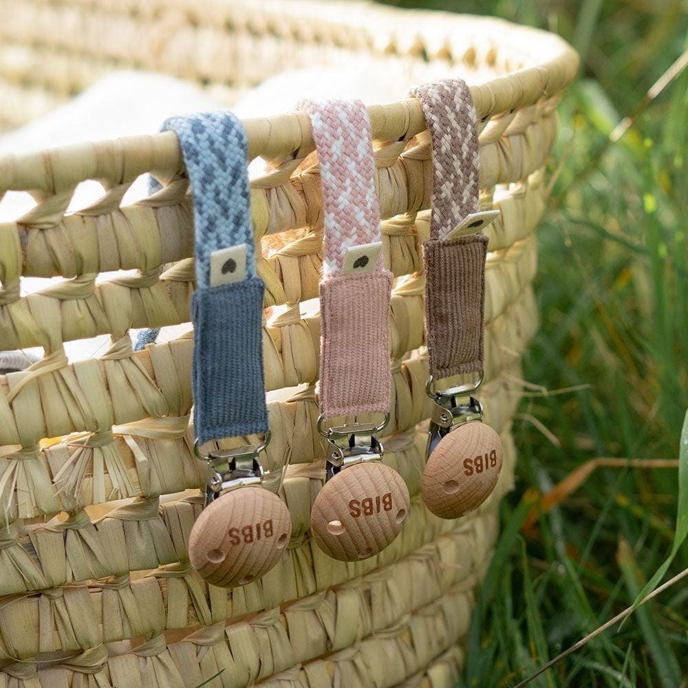 BIBS Pacifier Clip Braided - Ivory/Vanilla