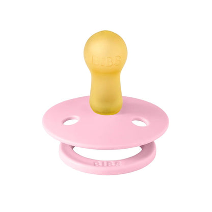 BIBS Studio Colour Pacifier, 2 Pack - Block Baby Pink/Coral Mix - Size 1 (0+ m)