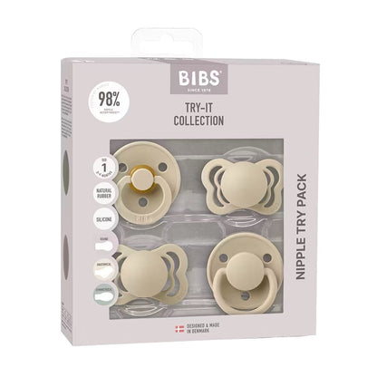 BIBS Try-It Collection - Vanilla - Size 1 (0-6 m) - 91344