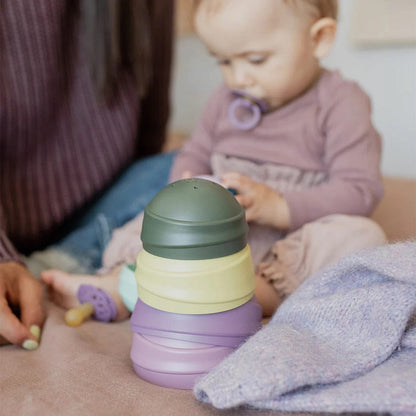 BIBS Wobbly Tower Bright Rainbow - 4100101