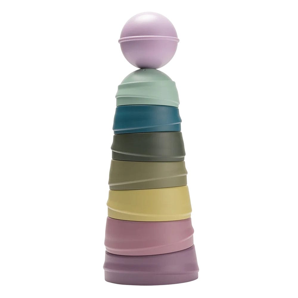 BIBS Wobbly Tower Bright Rainbow - 4100101