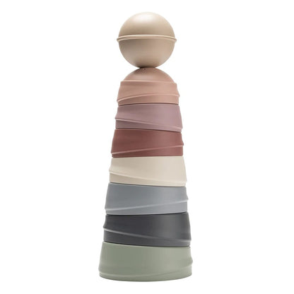 BIBS Wobbly Tower Pastel Rainbow - 4100100