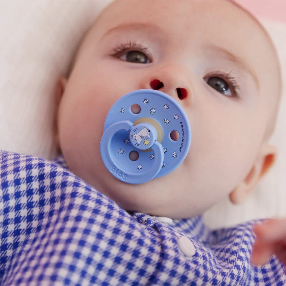 BIBS x Moomin Colour Pacifier, 2 Pack - Good Night/Breeze Mix - Size 2 (6+ m) - 12029101