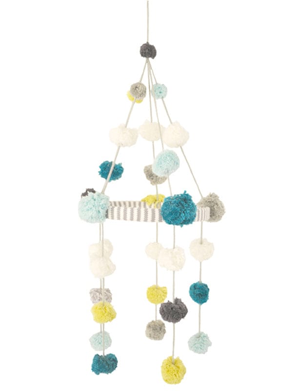 Blabla Kids Pom Pom Mobile - Blue/Green - 1-10-021
