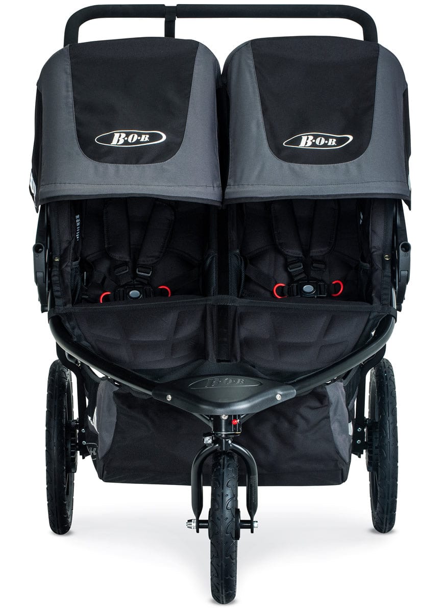 BOB 2019 Revolution Flex 3.0 Duallie Double Jogging Stroller - Graphite Black - U981947