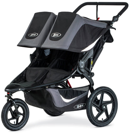 BOB 2019 Revolution Flex 3.0 Duallie Double Jogging Stroller - Graphite Black - U981947