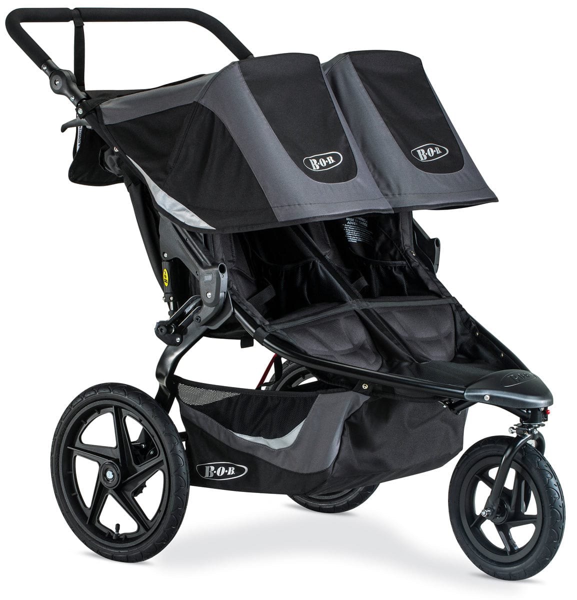 BOB 2019 Revolution Flex 3.0 Duallie Double Jogging Stroller - Graphite Black - U981947