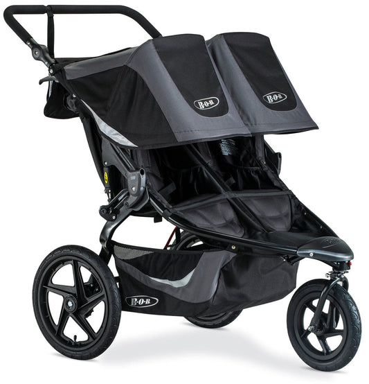 BOB 2019 Revolution Flex 3.0 Duallie Double Jogging Stroller - Graphite Black - U981947