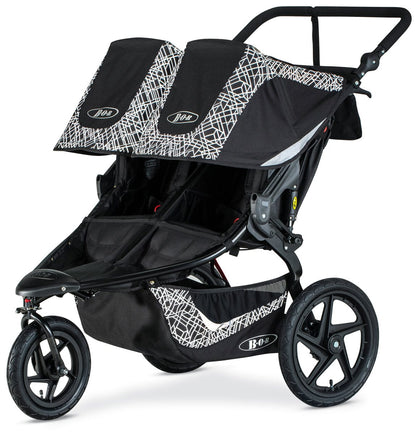 BOB 2019 Revolution Flex 3.0 Duallie Double Jogging Stroller - Lunar Black - U981953