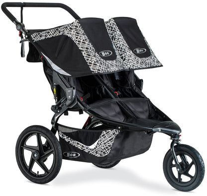 BOB 2019 Revolution Flex 3.0 Duallie Double Jogging Stroller - Lunar Black - U981953