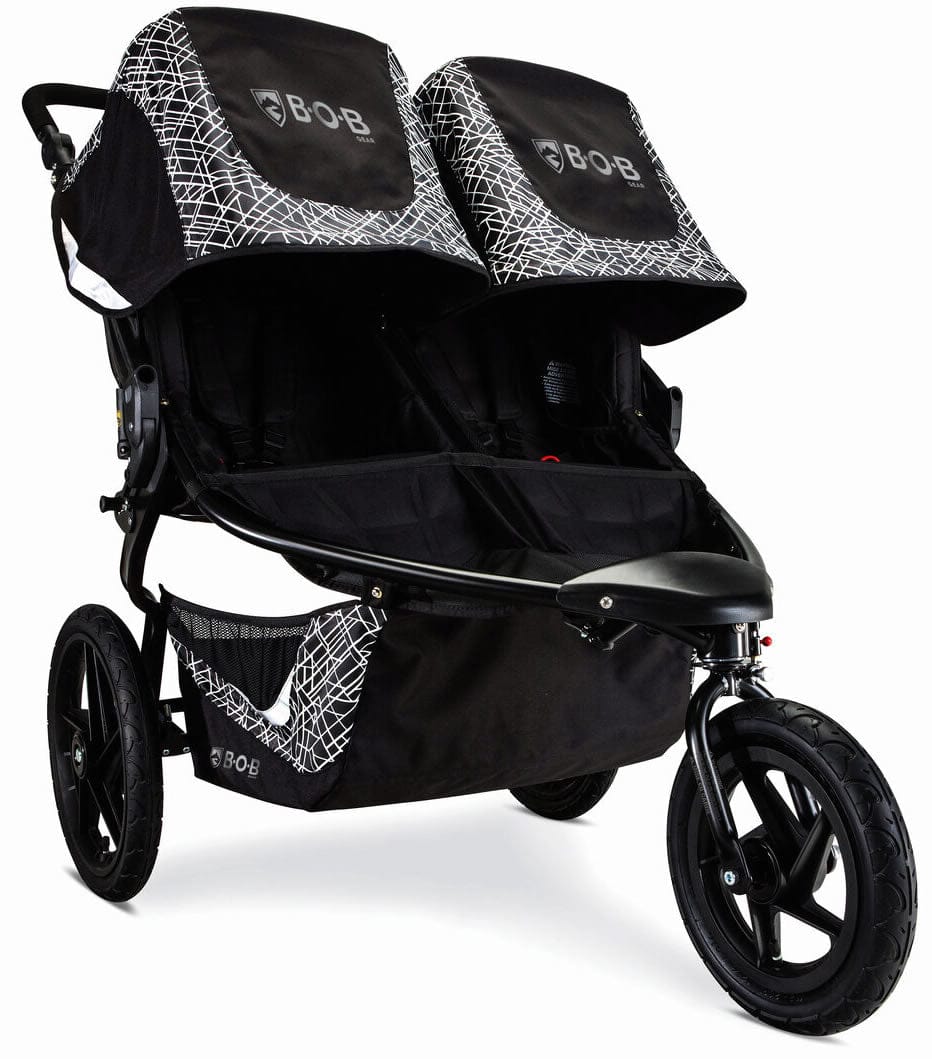 BOB Revolution Flex 3.0 Duallie Double Jogging Stroller - Lunar Black