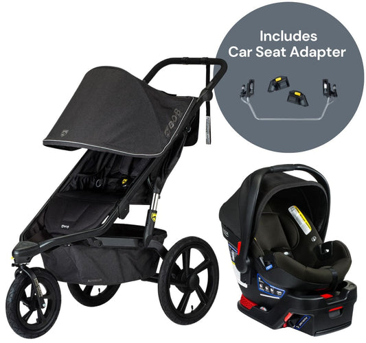 BOB Alterrain Jogging Stroller + Britax B-Safe Gen2 Travel System Bundle - Melange Black / Eclipse Black - U921954-E1C732C