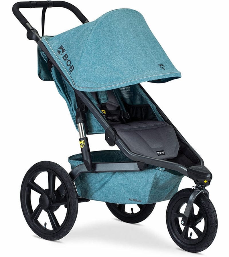 BOB Alterrain Jogging Stroller + Britax B-Safe Ultra Gen1 Infant Car Seat Travel System Bundle - Melange Teal/StayClean Gray - U921963-SCG-ICSA