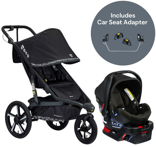 BOB Alterrain Pro Jogging Stroller + Britax B-Safe Gen2 Travel System Bundle - Lunar / Eclipse Black - U991915-E1C732C