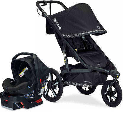 BOB Alterrain Pro Single Jogging Stroller + Britax B-Safe Ultra Gen1 Infant Car Seat Travel System Bundle - Lunar/Midnight