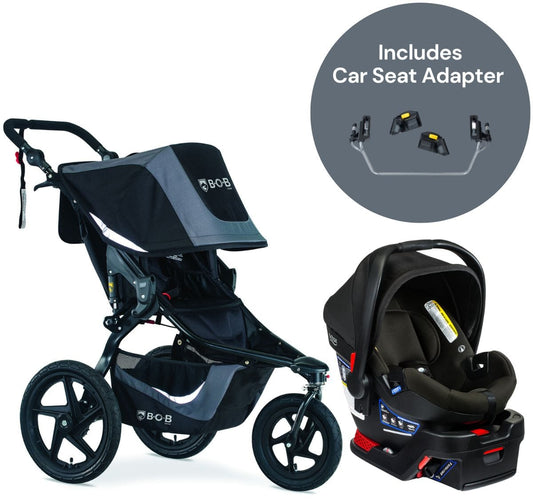 BOB Revolution Flex 3.0 + Britax B-Safe Gen2 Travel System Bundle - Graphite Black / Eclipse Black