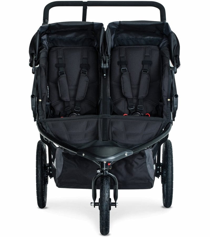 BOB Revolution Flex 3.0 Duallie Double Jogging Stroller + Britax Ultra Gen1 Infant Car Seat Travel System Bundle - Graphite Black/Midnight