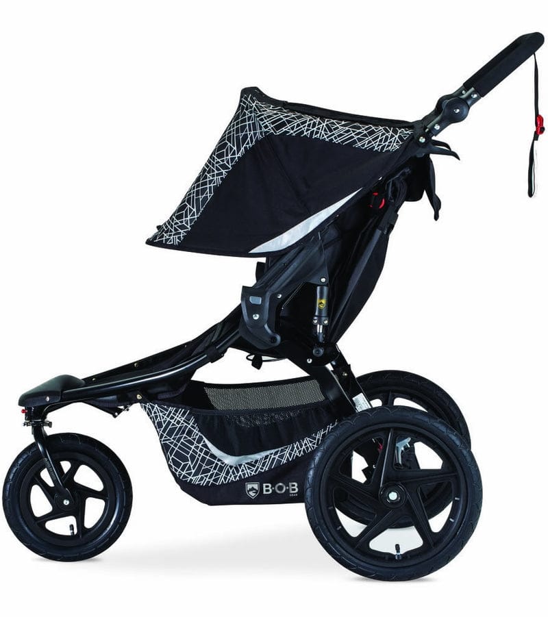 BOB Revolution Flex 3.0 Duallie Double Jogging Stroller + Britax Ultra Gen1 Infant Car Seat Travel System Bundle - Lunar Black/Midnight