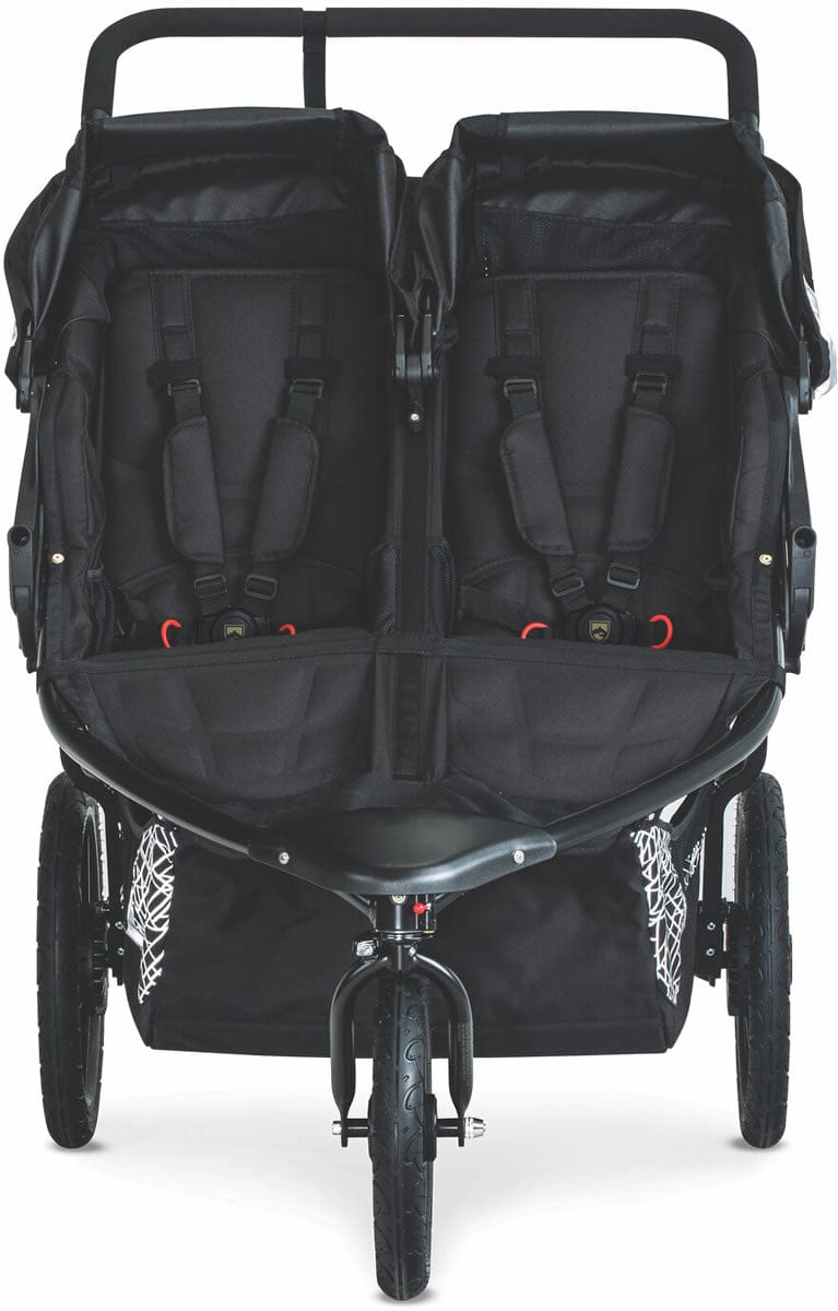 BOB Revolution Flex 3.0 Duallie Double Jogging Stroller - Lunar Black