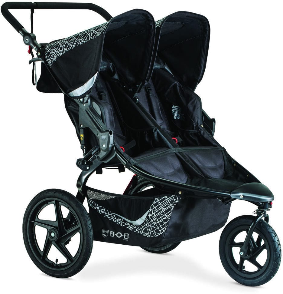 BOB Revolution Flex 3.0 Duallie Double Jogging Stroller - Lunar Black