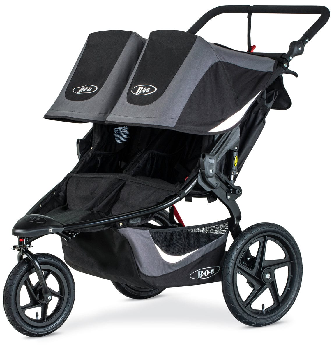 BOB 2019 Revolution Flex 3.0 Duallie Double Jogging Stroller - Graphite Black