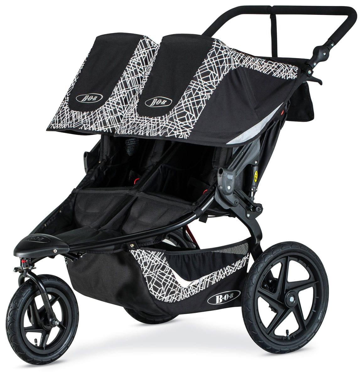 BOB 2019 Revolution Flex 3.0 Duallie Double Jogging Stroller - Lunar Black